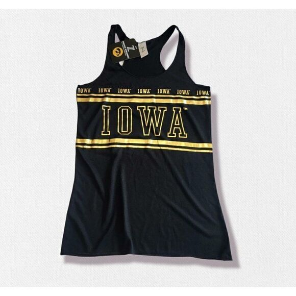 Zoozatz Athleisure IOWA HAWKEYES Racerback Tank Top XS - Picture 1 of 5